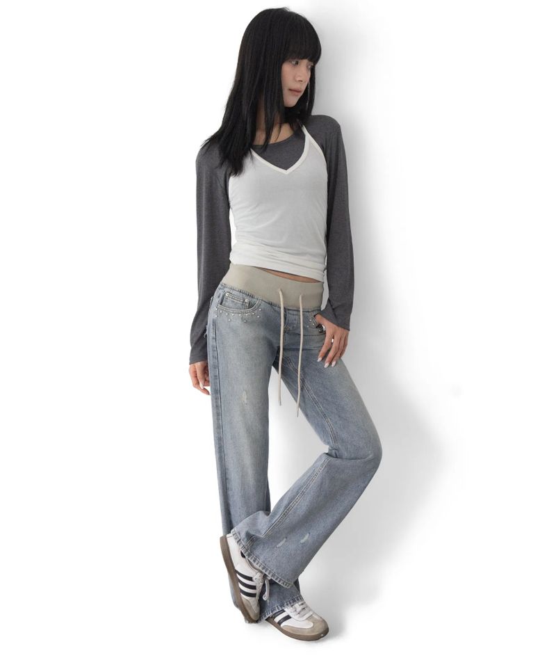 Ruin Layered Banded Bootcut