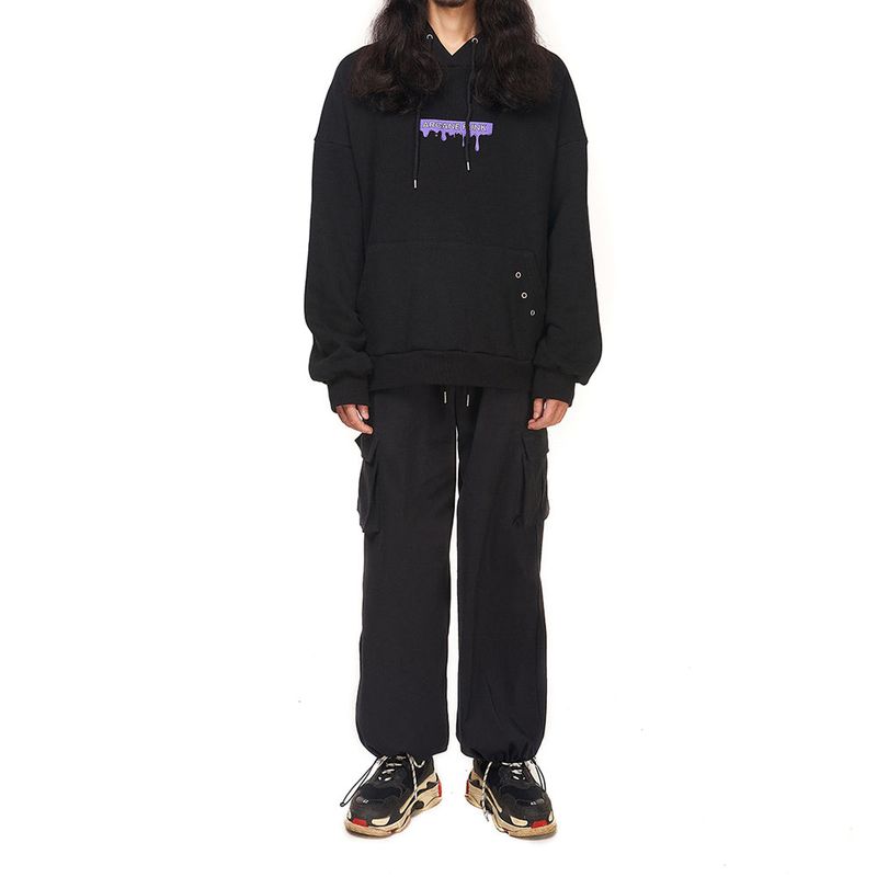 PURPLE LIP HOODIE black