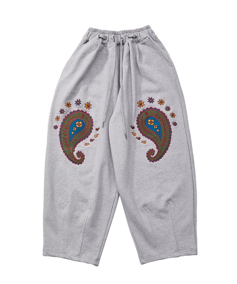 A NOTHING（アナッシング）の「PAISLEY EMB. H-T SWEAT PANTS (Gray)（Pants）」