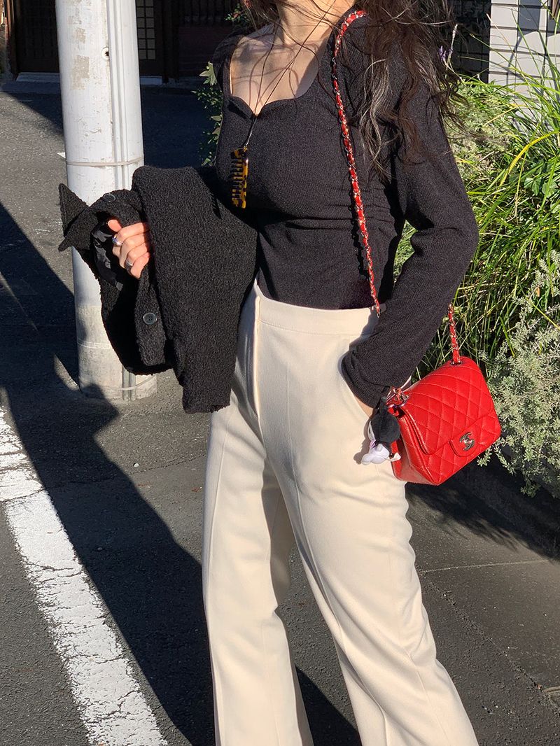 [MADE] [Wool Napping] Winter Warm Long Bootcut Slacks