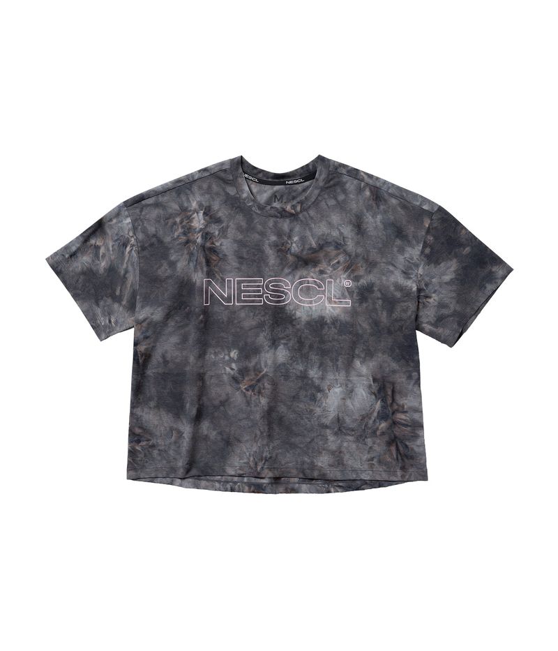 negative split club(ネガティブスプリットクラブ)の「(W) Sorona Marble Dot Symbol Crop T-Shirt (Aurora)(Tops)」