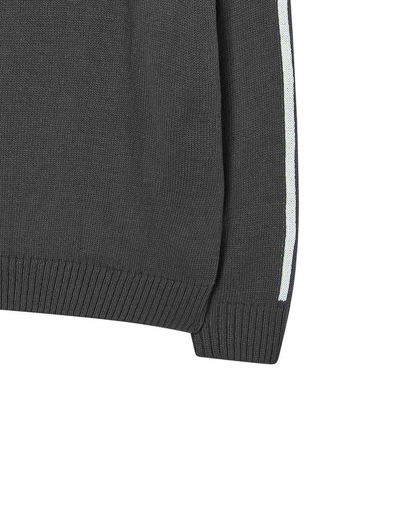 FLAG BOATNECK KNIT CHARCOAL