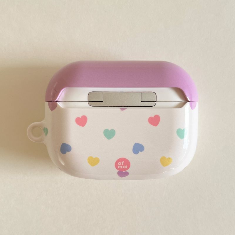 heart jelly glossy hard airpods case