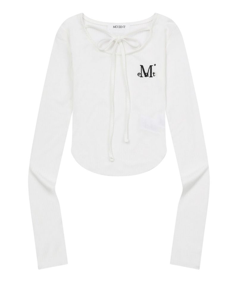VERION STRAP RIBBON LONG SLEEVE T (4COLOR)