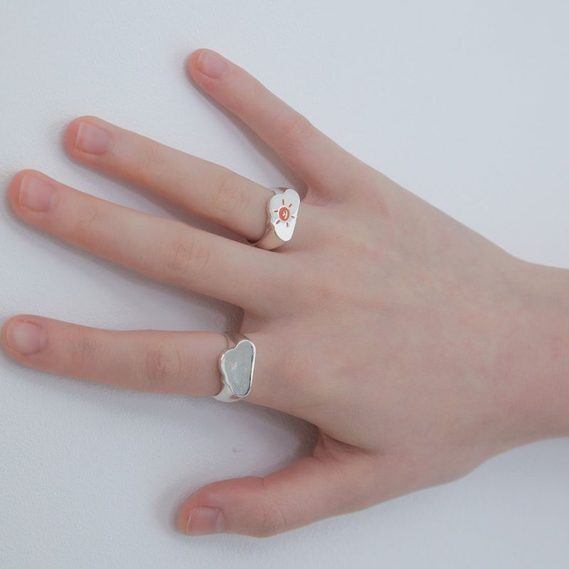 happy fluffy cloud ring