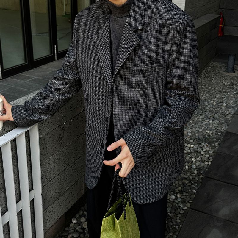 ASCLO Wool Houndstooth Jacket (2color)