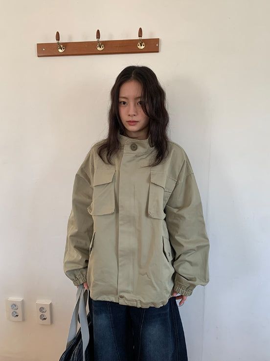 BAON（バオン）の「Carew Pocket Cotton Over Bomber Jacket（Jackets/Outerwear）」