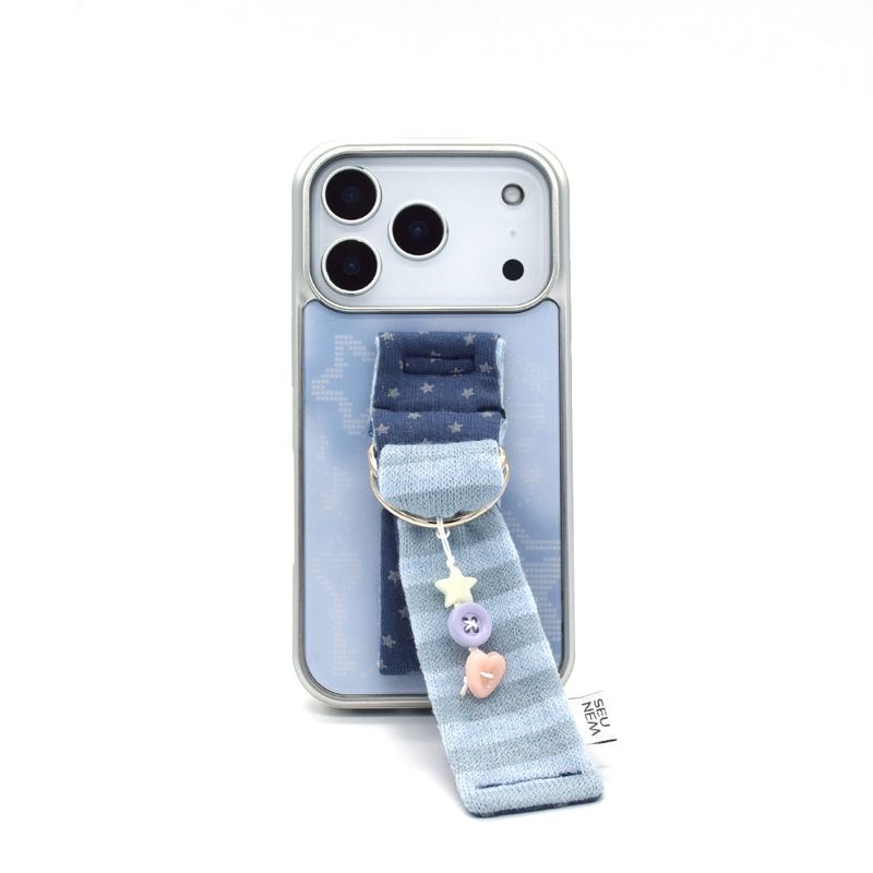 seconduniquename（セカンドユニークネーム）の「サンケースボタンベルト スカイ（スマホグッズ/小物）」