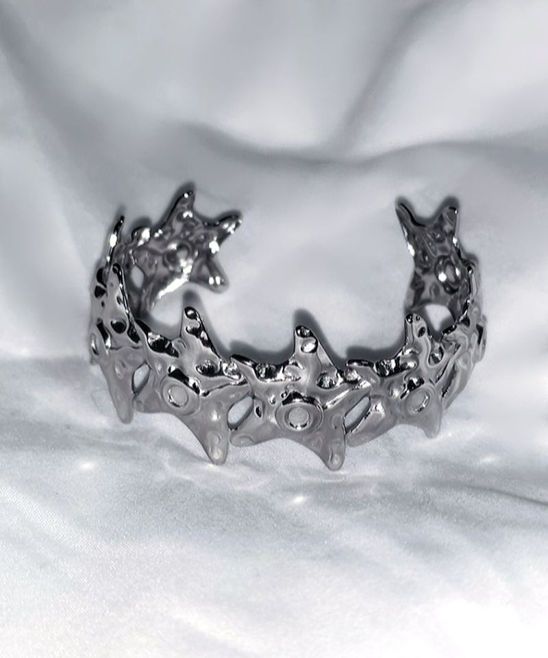 S.Steel Cold Star Starfish Bangle Bracelet