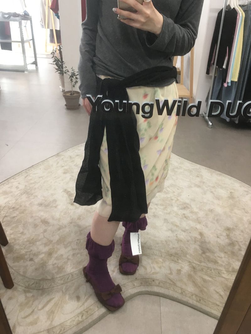 Mogu frill knee socks (9color) 