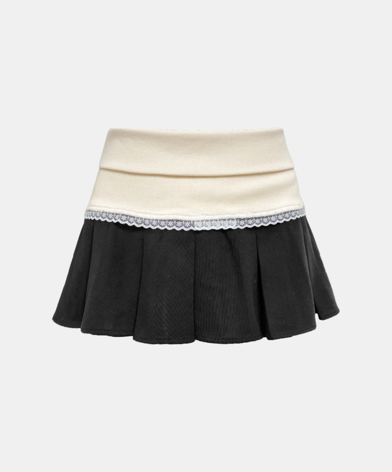 Loing Pleats Lace Skirt