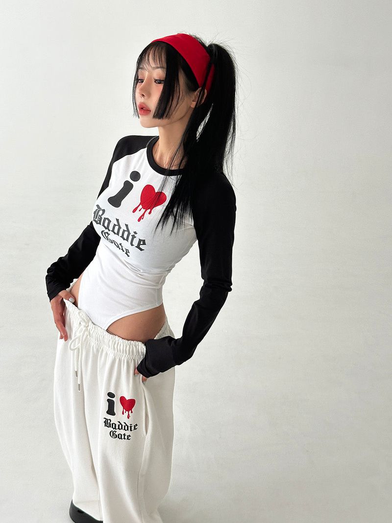 I Love Jogger Wide Pants