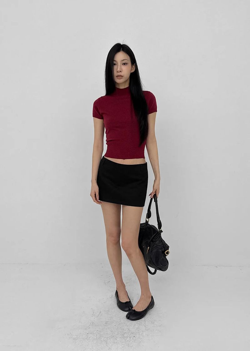 [MADE] Chav Button Short Sleeve Knit