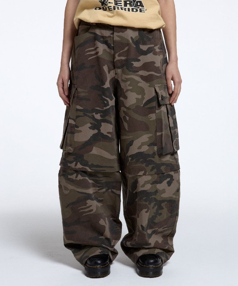 CONY CAMO 2-WAY CARGO PANTS / KHAKI