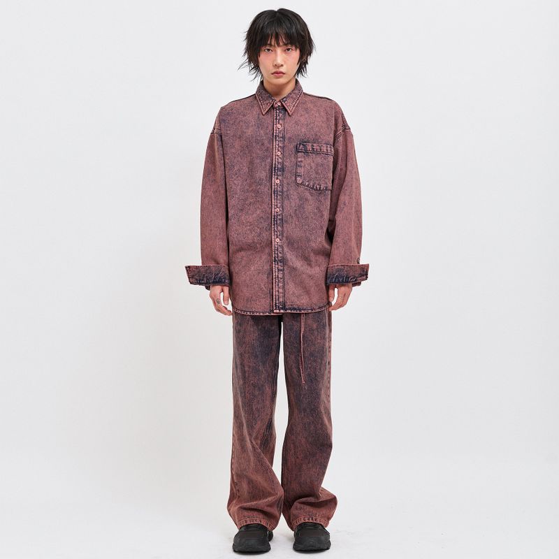 WINE DENIM SHIRT