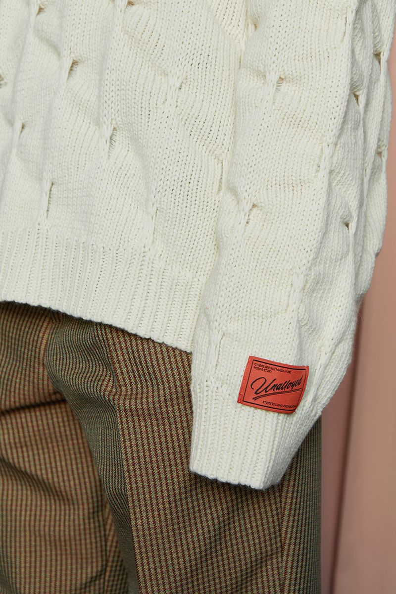 EMBOSSING CLOVER KNIT / IVORY
