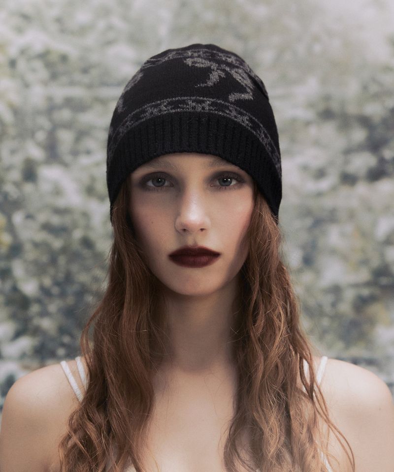 NOTKNOWING(ノットノーイング)の「Ribbon JQD Beanie (BLACK)(Hats)」