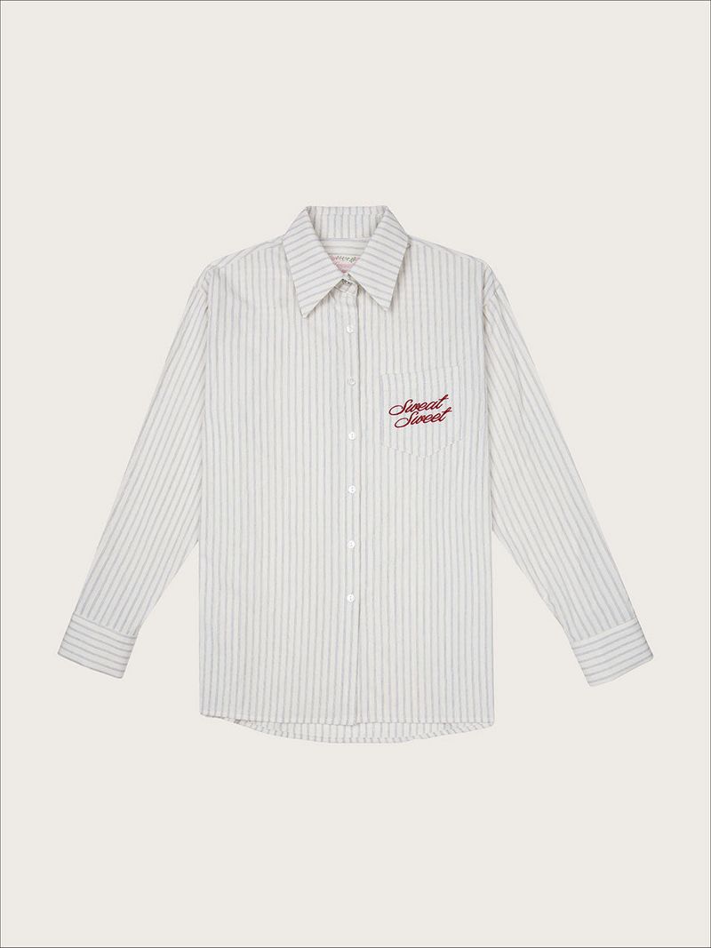 Stripe Vacance Shirts_Black(red)