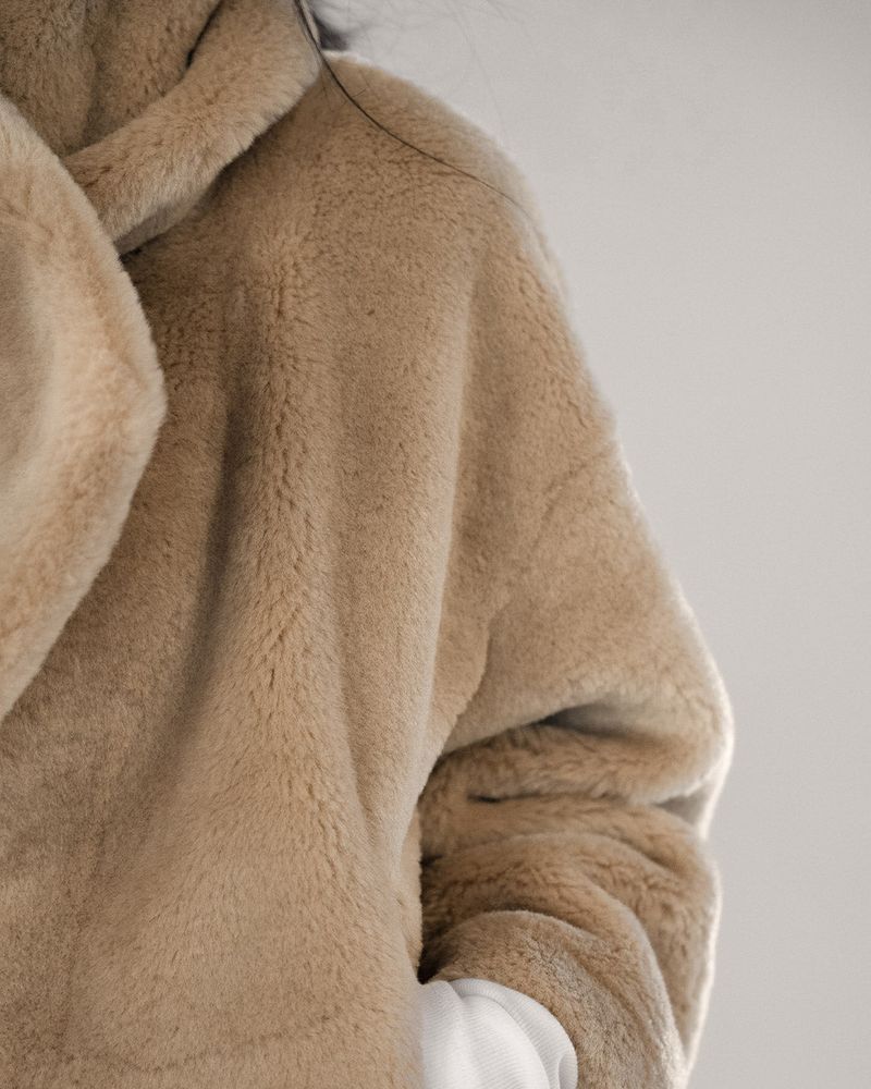 Nenin Fur Jacket & Muffler Set