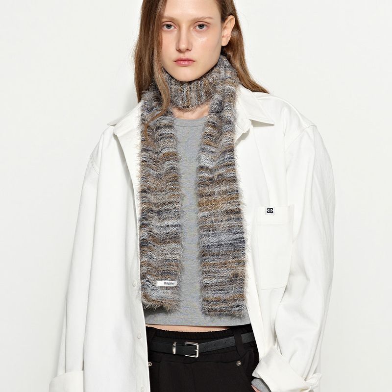 Brighten(ブライトン)の「Mixed White Scarf(Fashion Accessories)」