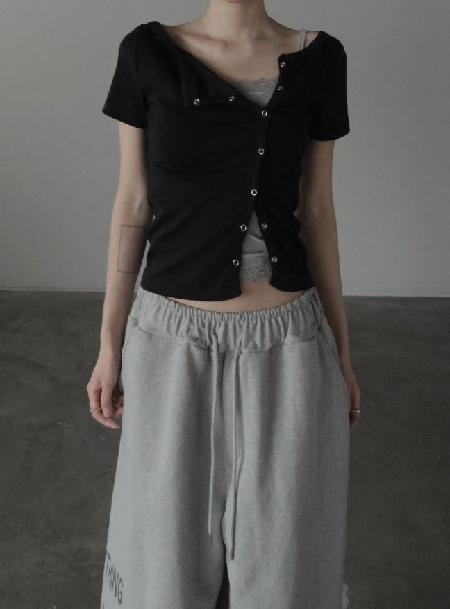 Prie Unbalance Snap Cardigan