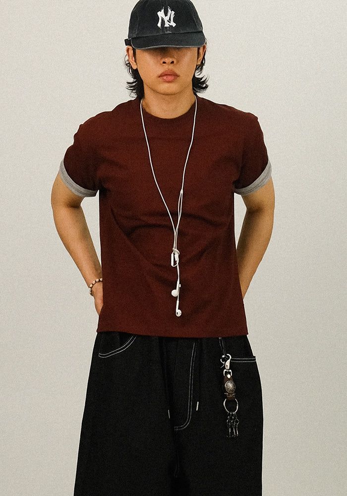 SEMIKAJI（セミカジ）の「HA Roll-up Layered Muscle Fit 1/2 T（Tops）」