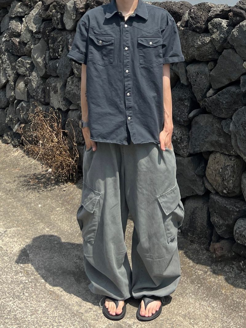 Cold-Washed Cargo Pants (6 Colors)
