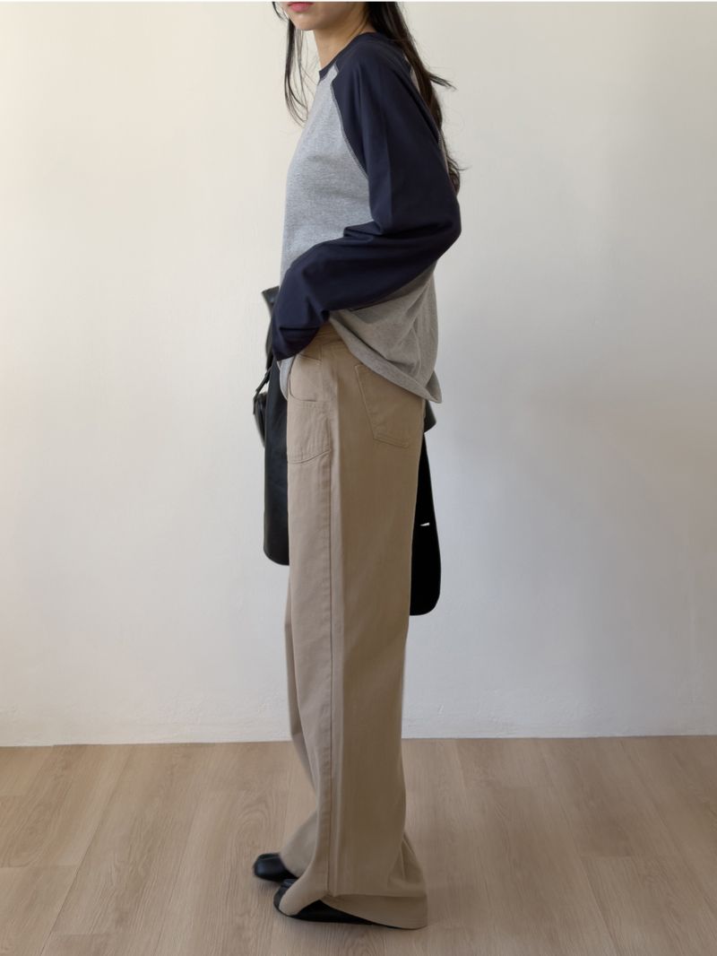 818 Cotton Bootcut Wide Pants