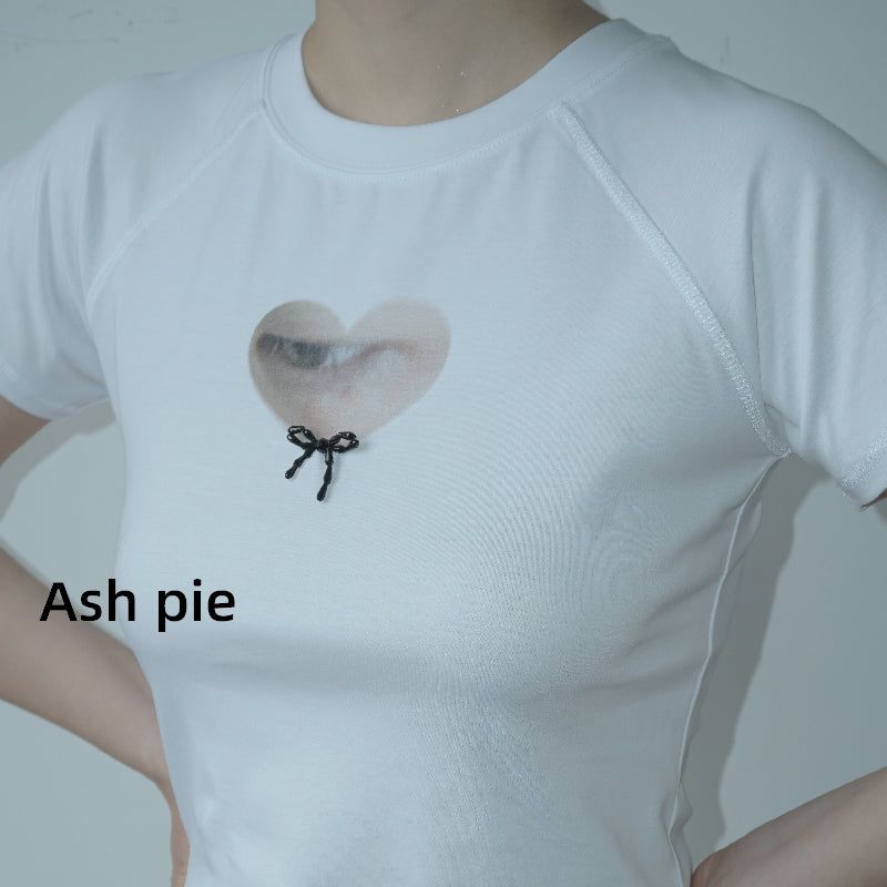 Ash pie（アッシュパイ）の「タイトプリントTシャツ（トップス）」