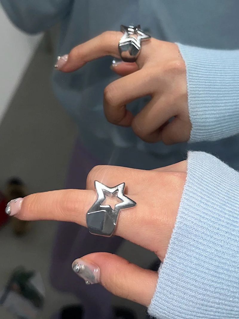NCT WISH 사쿠야 착용] Star Bold Ring