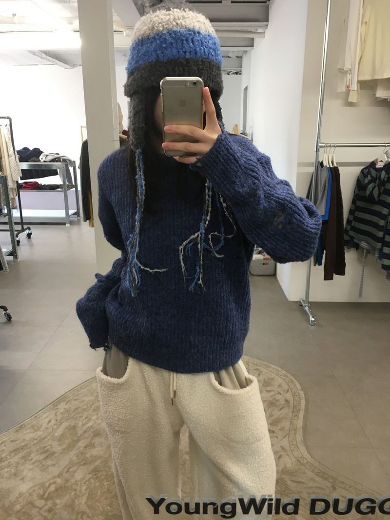 DUGGY（ダギー）の「Wool Touch Grunge Knit (4color)（Tops）」
