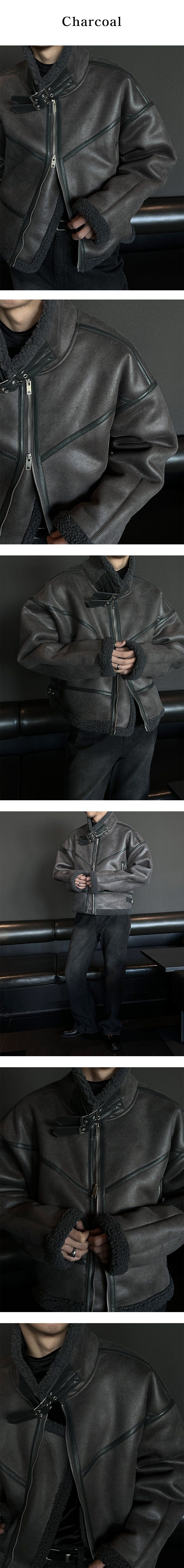 [F/W] Crack suede crop mustang(3color)