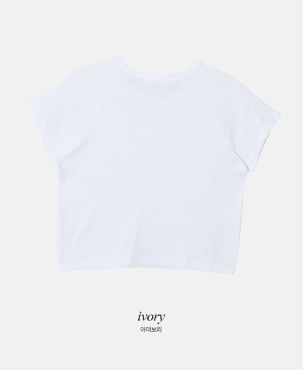 Tena Basic Short Sleeve Crop T-shirt (5color)