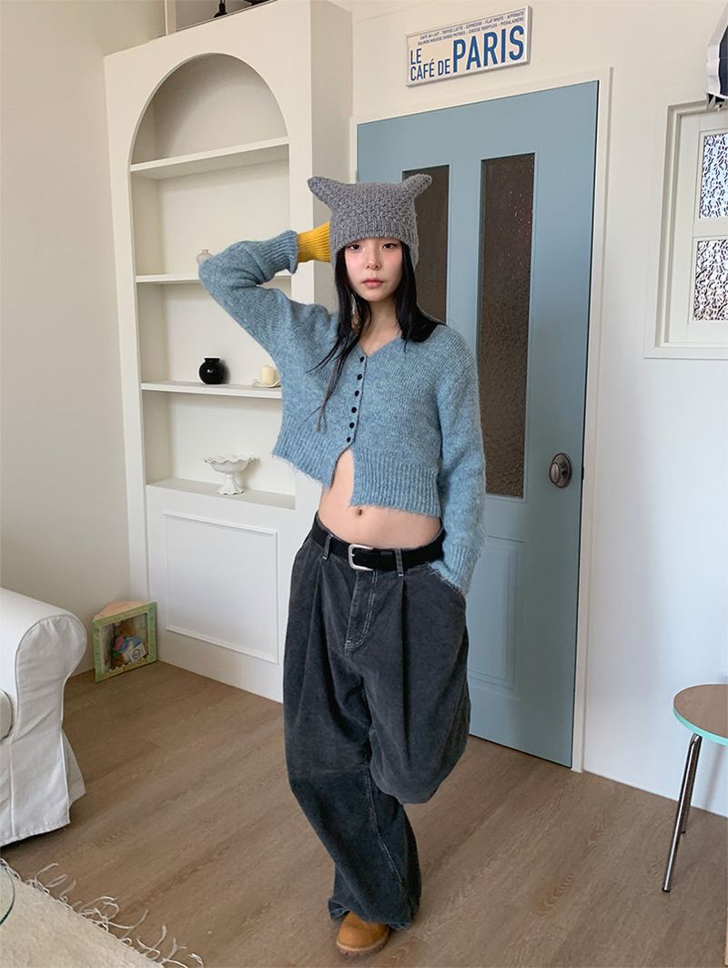 ボカシミックスニッティングカーディガン