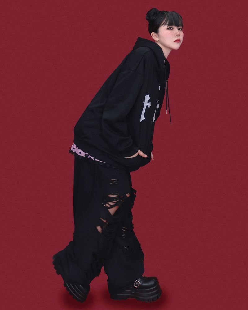 disco damage string pants (3color)