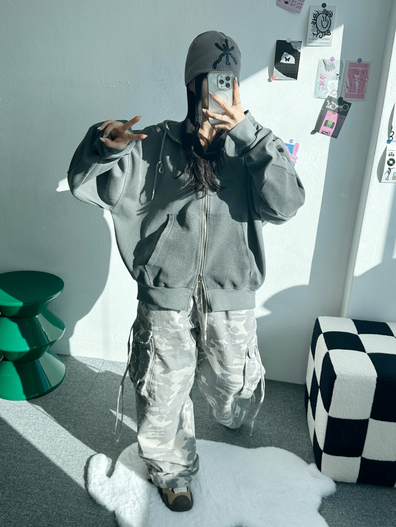 PIGMENT CAMO CARGO PANTS🩶🖤 - 2 COLORS