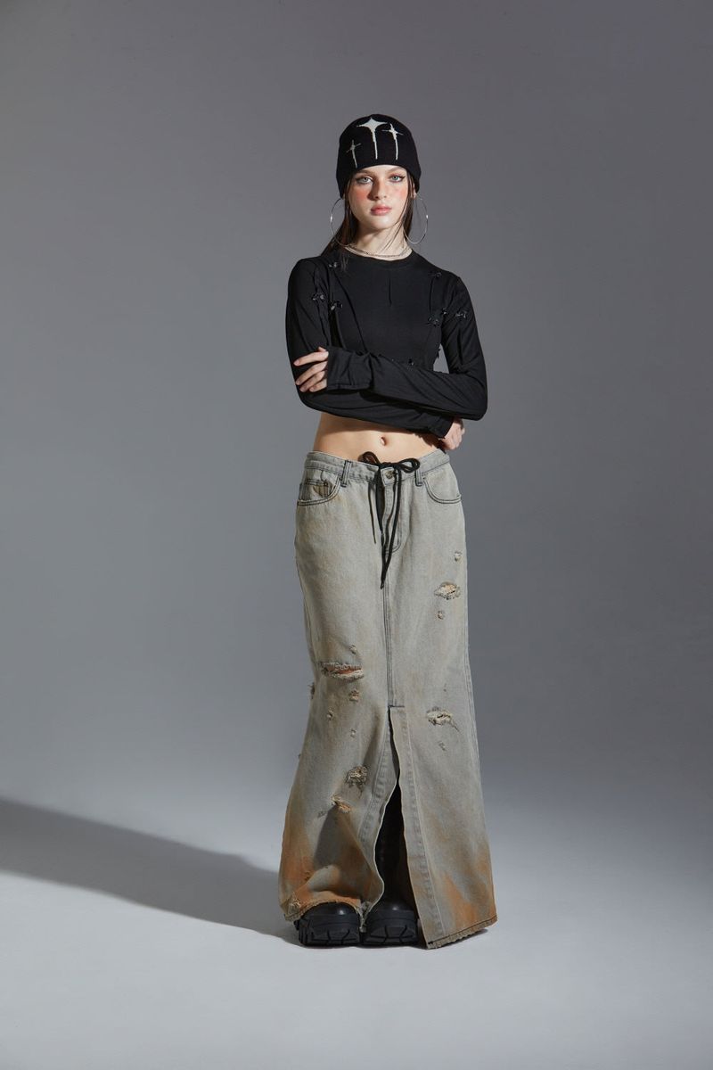 POKER LONG SKIRT