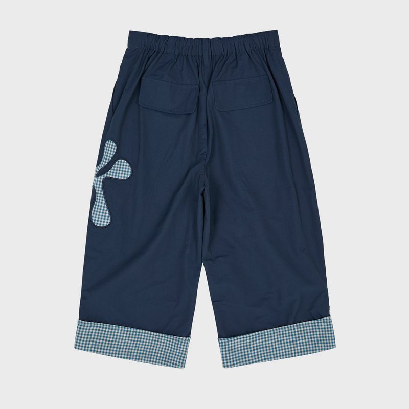 Check Applique Capri Pants