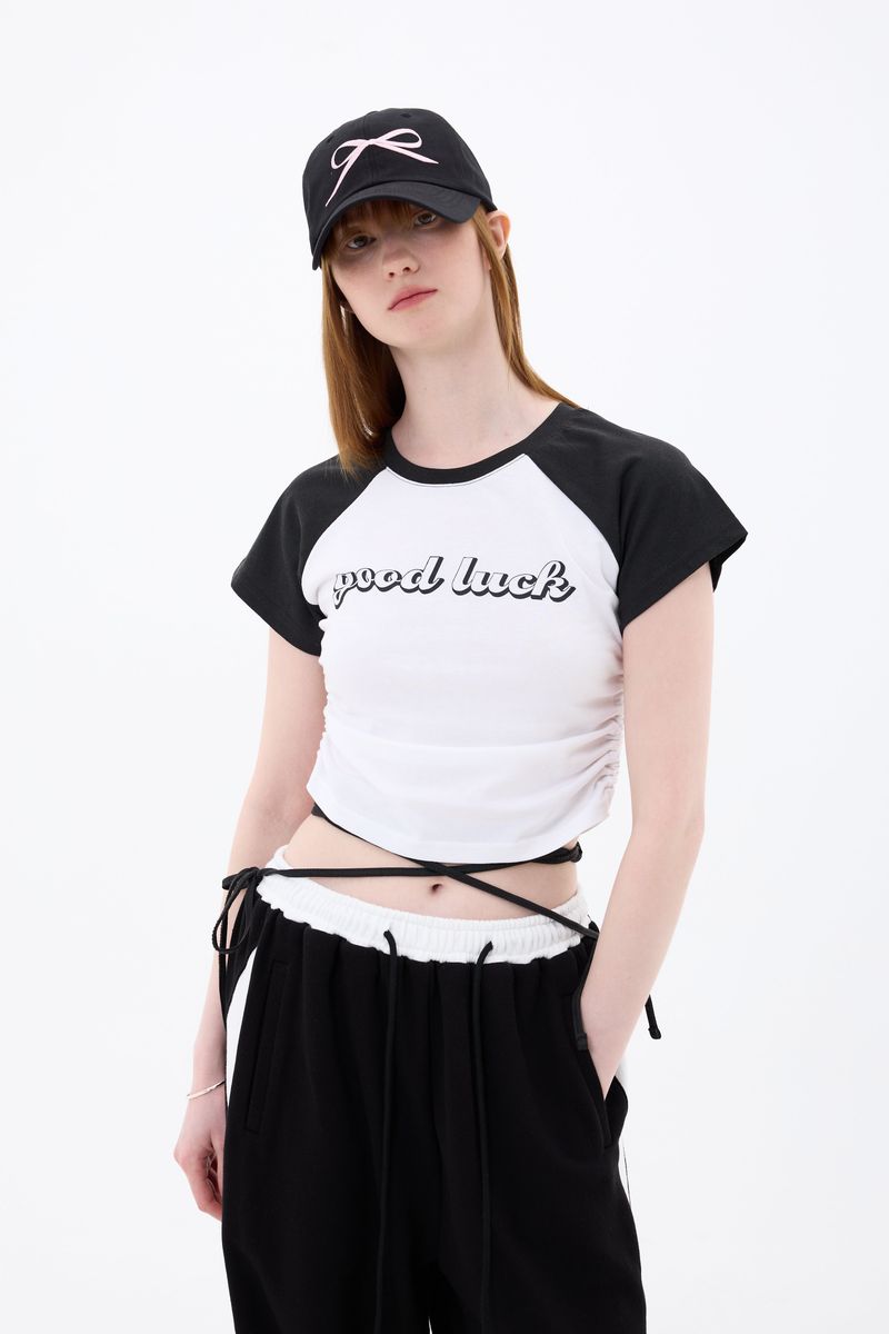 GOOD LUCK LOGO T-SHIRT / CHARCOAL