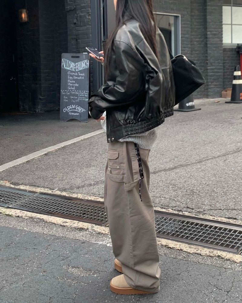 Humming leather jacket