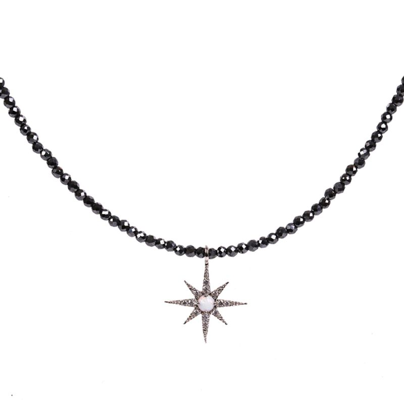 OCCHI DI LUPO（オッキ ディ ルポ）の「エトワールオパールヘマタイトネックレス(シルバー/ゴールド)（アクセサリー）」