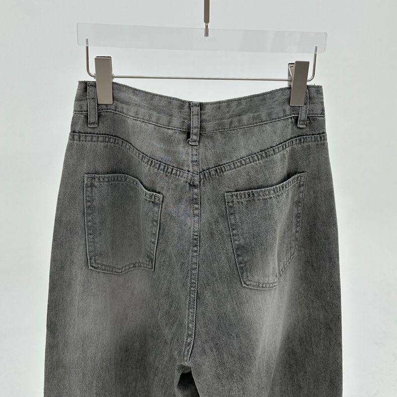 Washed Denim Pants