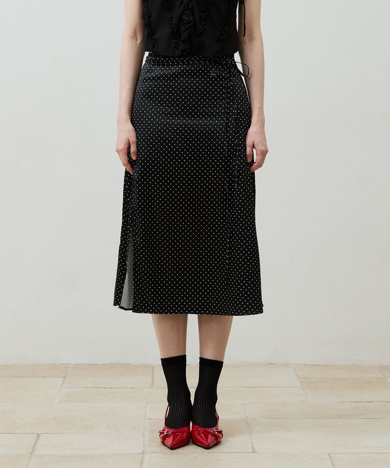 ARIKIM（アリキム）の「TINY DOT SLIT SKIRT / BLACK（Skirts）」