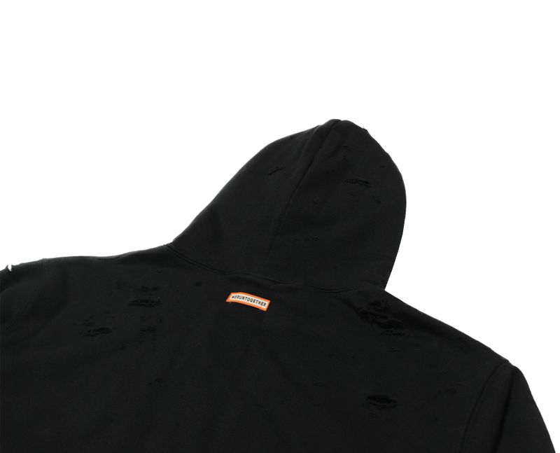 damage hoodie (black)