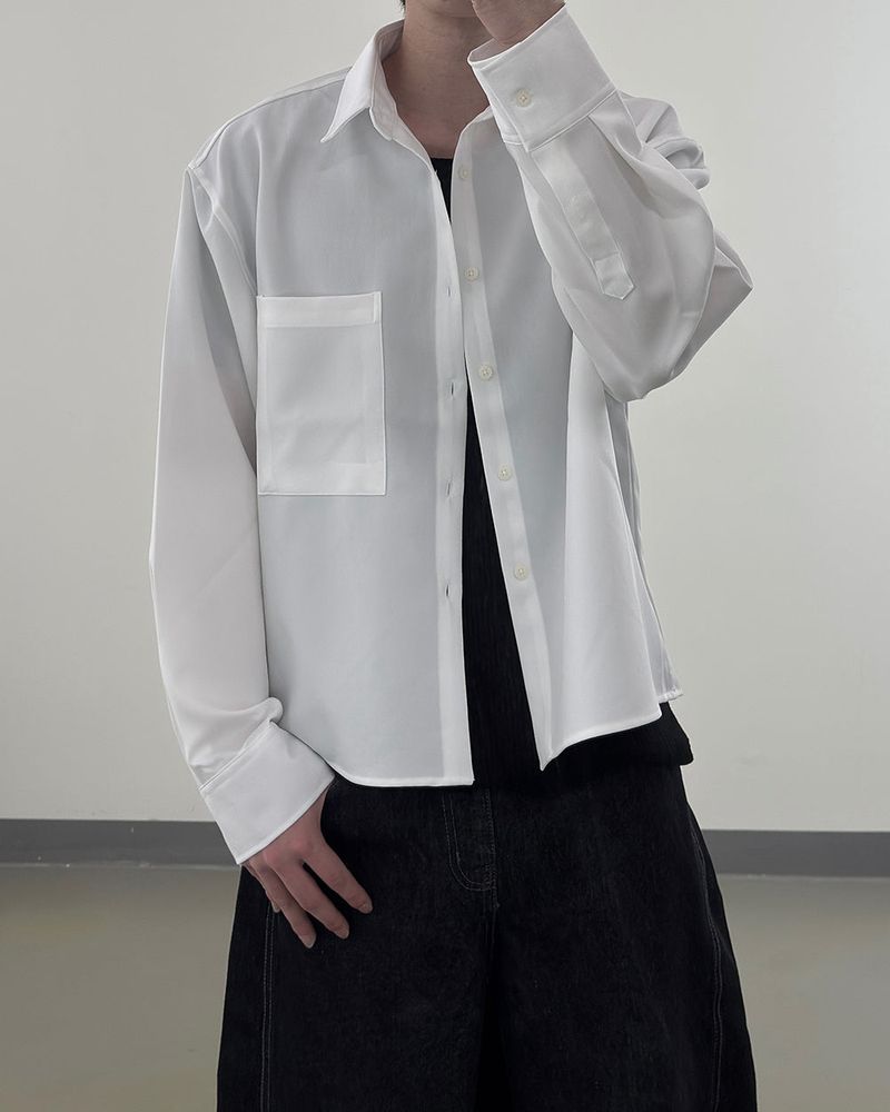 Aon Basic Cropped Shirt