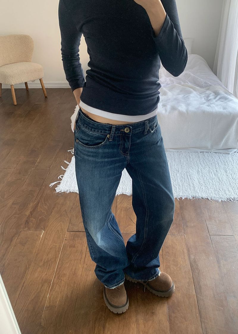 LOW BRUSH STRAIGHT DENIM