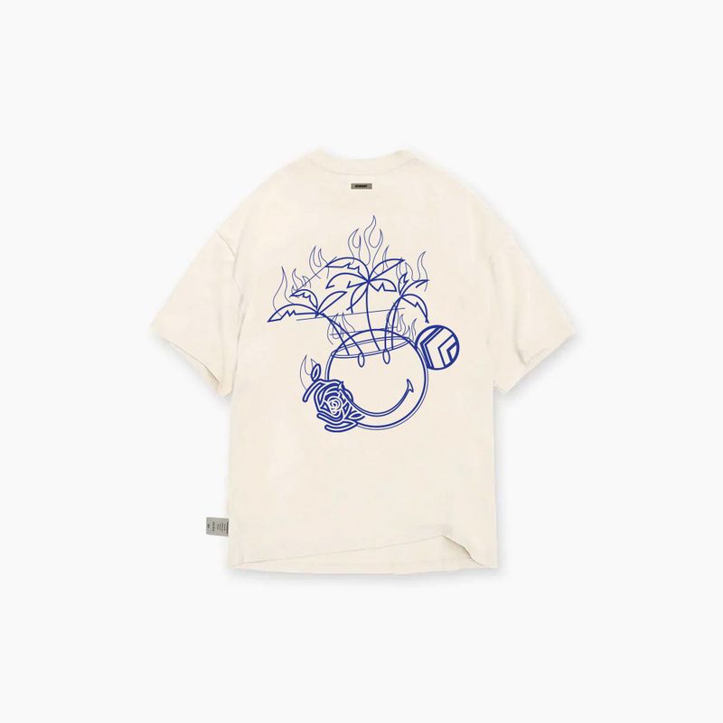 NU x Smiley Inking Tshirt | Cream