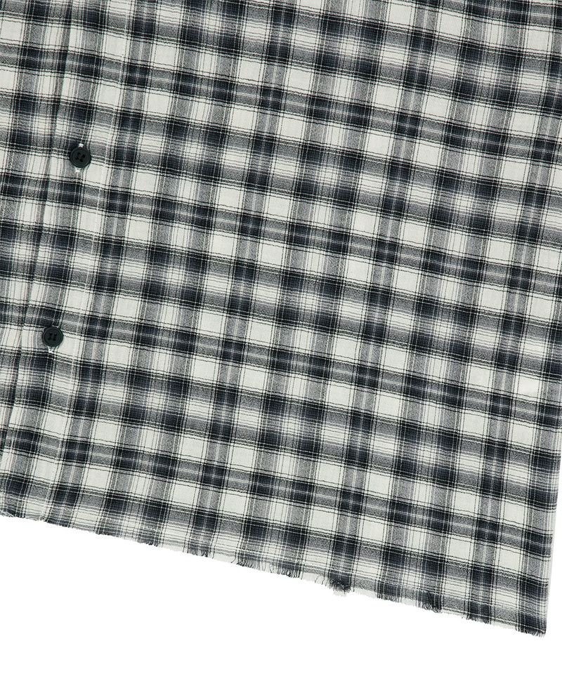 CHECK APPLIQUE HALF SHIRT