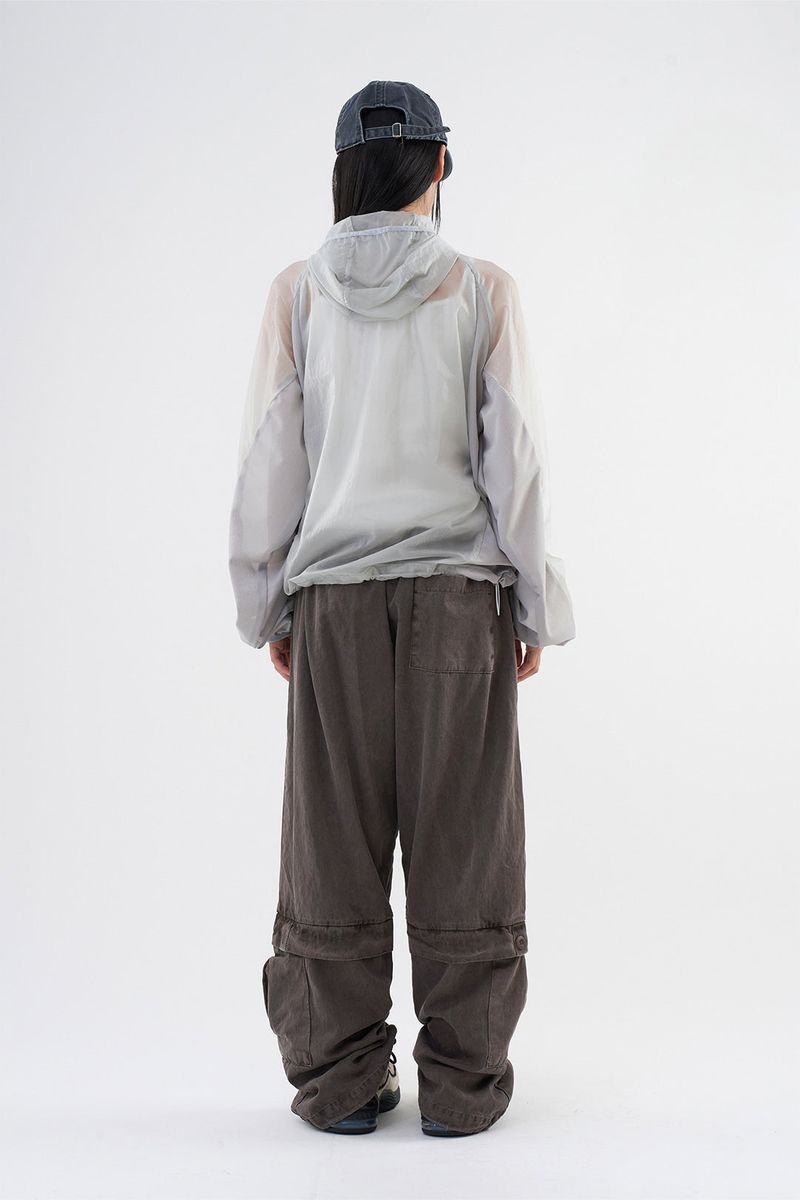 Ash pigment vintage cargo pants