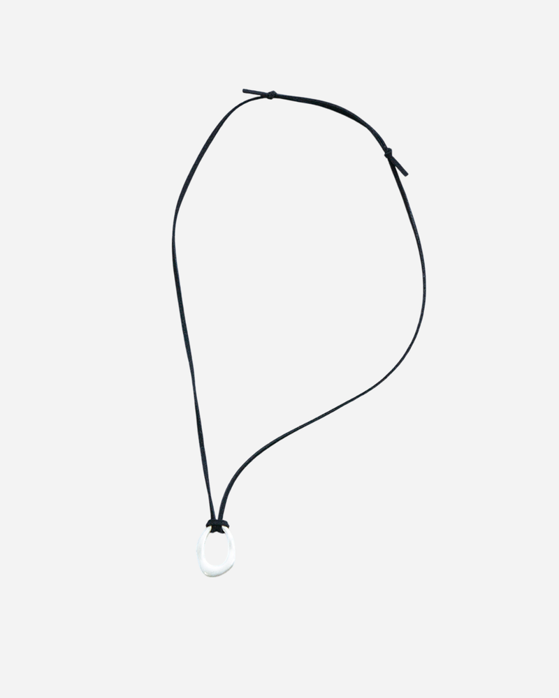 circular leather necklace